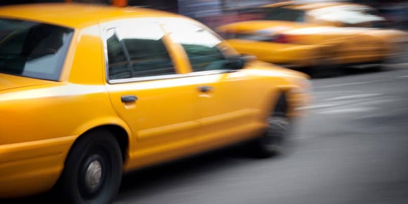 Hakim injury law Speeding Yellow Taxi Cabs Motion Blur